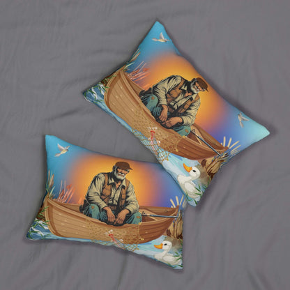 Details für Lendenkissen Fischer im Ruderboot 