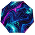 UV-Schutz-Regenschirm mit farbenfrohem, abstraktem Design, einseitiger Sublimationsdruck, vinylbeschichtet für UV-Schutz und Windfestigkeit.