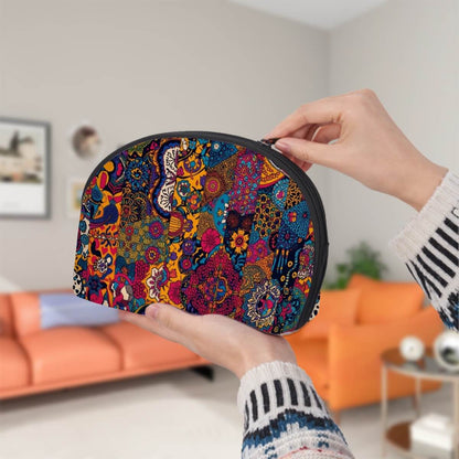 Storage Bags Set of 2, large and small, polyester material, colorful print, ideal for organizing, PU-Tragetasche für Damen.