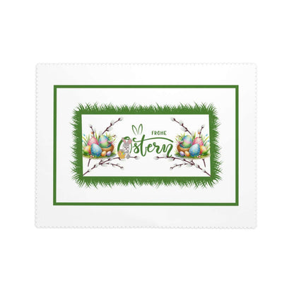 Rechteckige Tischdecke mit Wellenrand Ostermotiv, 100 % Polyester, 72x54 Zoll, einseitiger Druck, wasserdicht, dekorativ für Ostern