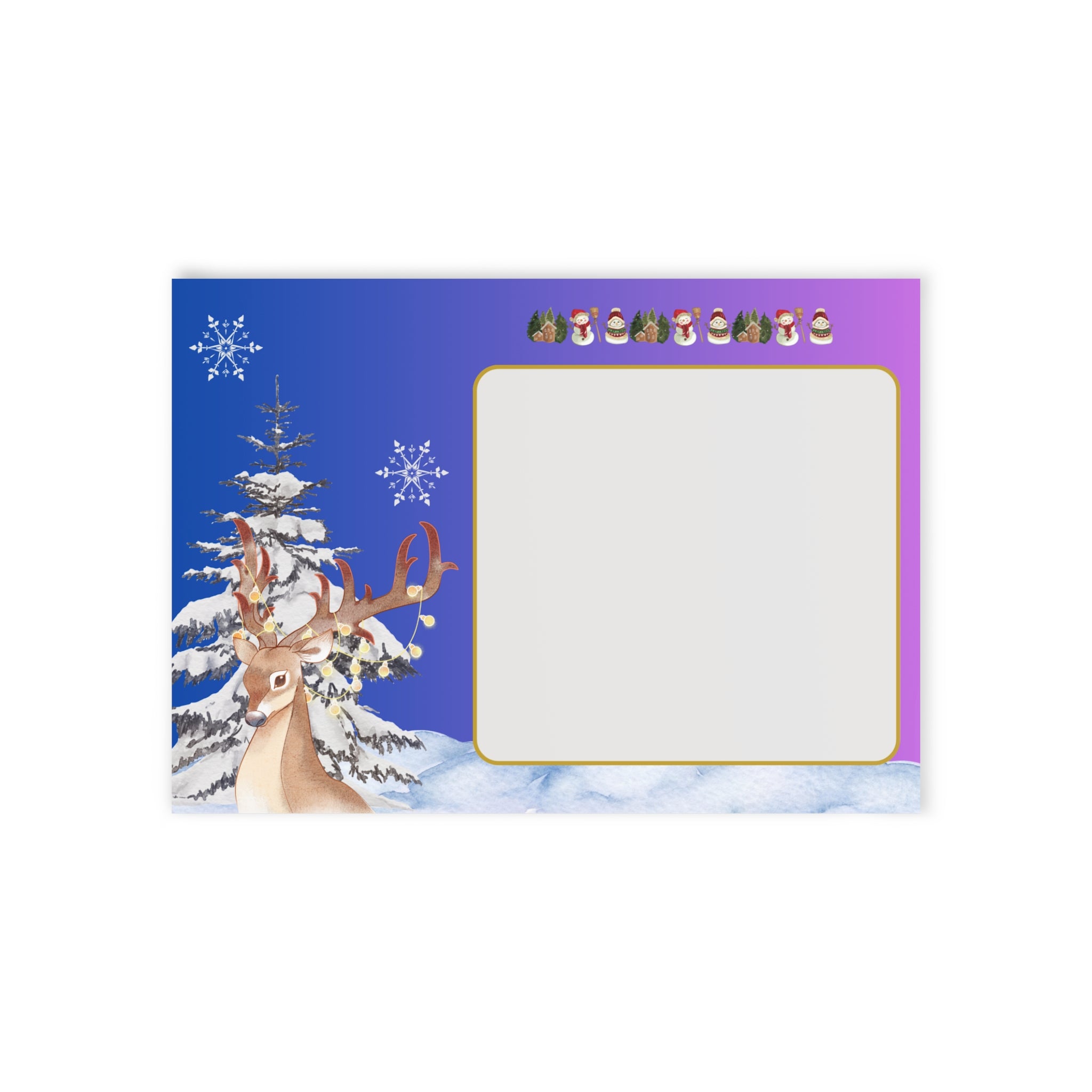 Fröhliche Weihnachtskarten, festliche Weihnachtsgrüße mit einem coolen Text Rückseite