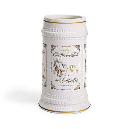 Bierkrug – Vintage mit coolem Spruch Ein Bierkrug ist nicht nur ein Gefäß, sondern ein Statement. Unser Vintage-Design bringt den Charme vergangener Zeiten zurück – kombiniert mit einem Spruch, der für Gesprächsstoff sorgt:  „Hopfen, Malz &amp; gute Laune!“  