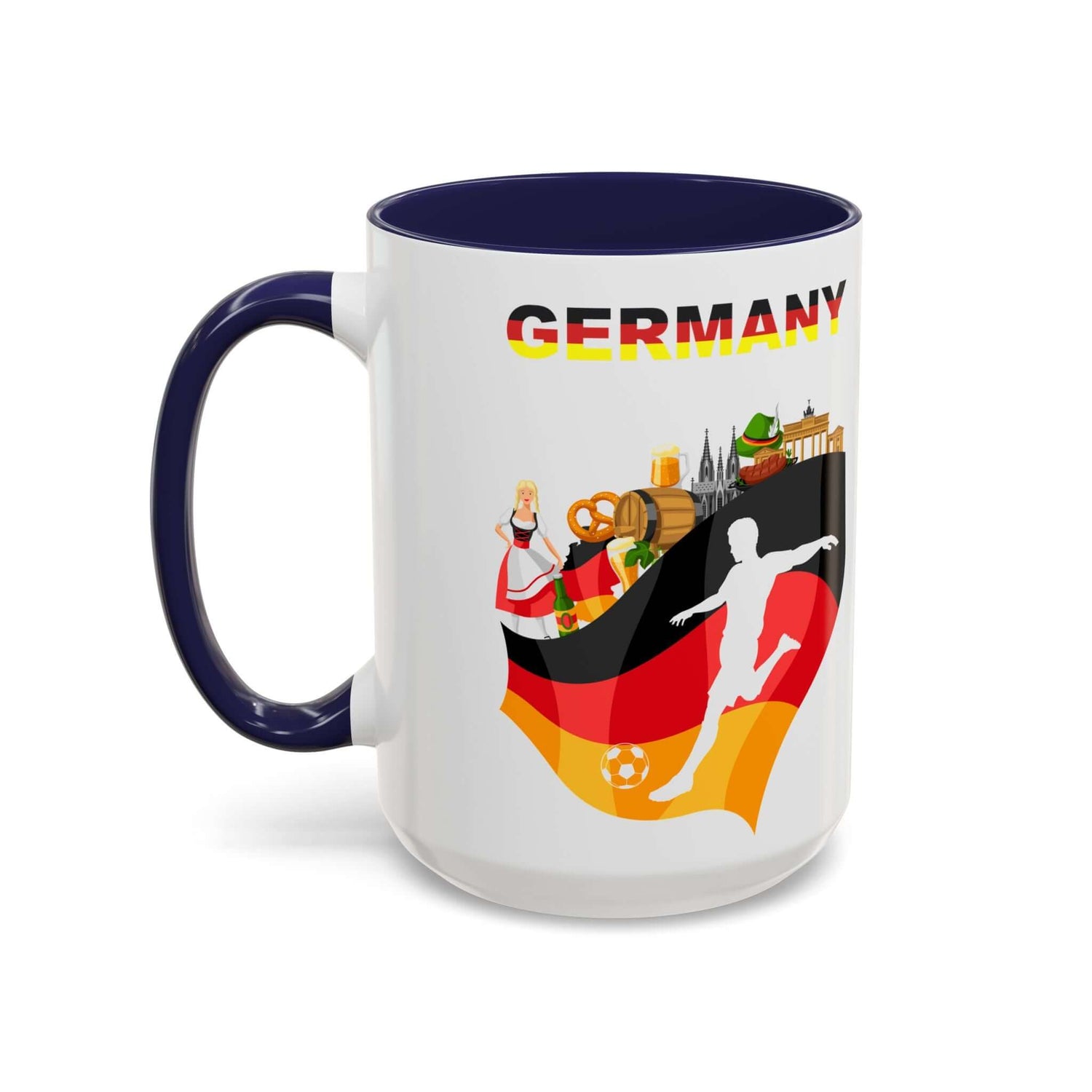Details für Kaffeetasse mit deutscher Fußballflagge 