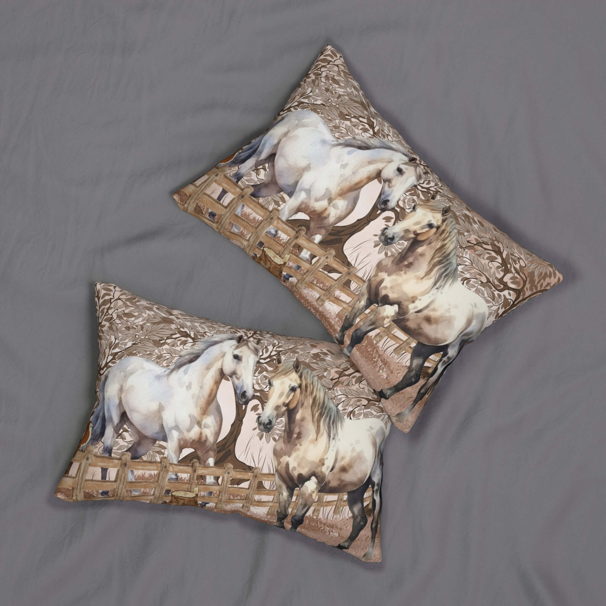 Details für Lendenkissen mit Pferderanch Motiv 