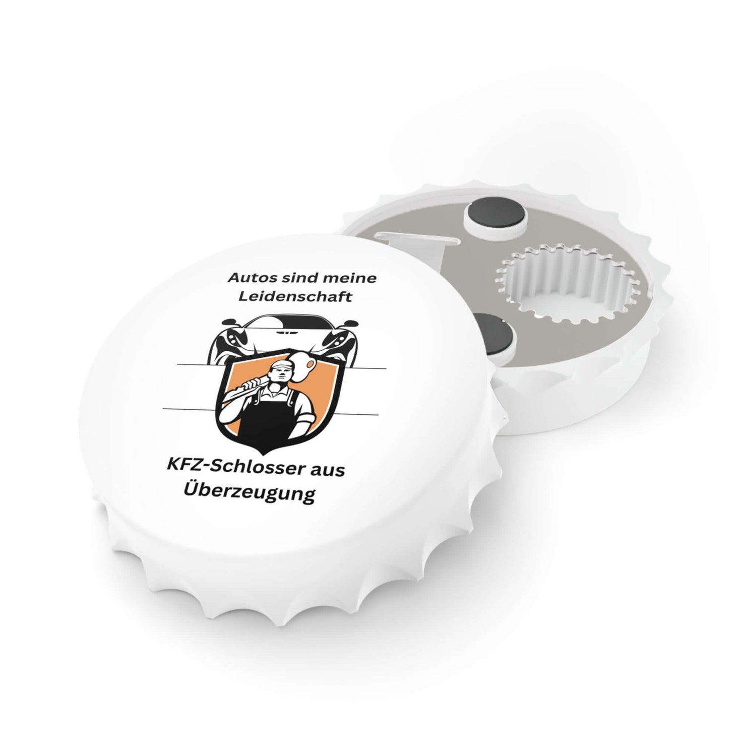 Flaschenöffner – Geschenk für Automechaniker Ein Flaschenöffner, der nicht nur praktisch ist, sondern auch perfekt zum Beruf und Hobby passt. Mit seinem Automechaniker-Design wird er zum originellen Geschenk für alle Schrauber und Werkstatt-Fans.  Design: