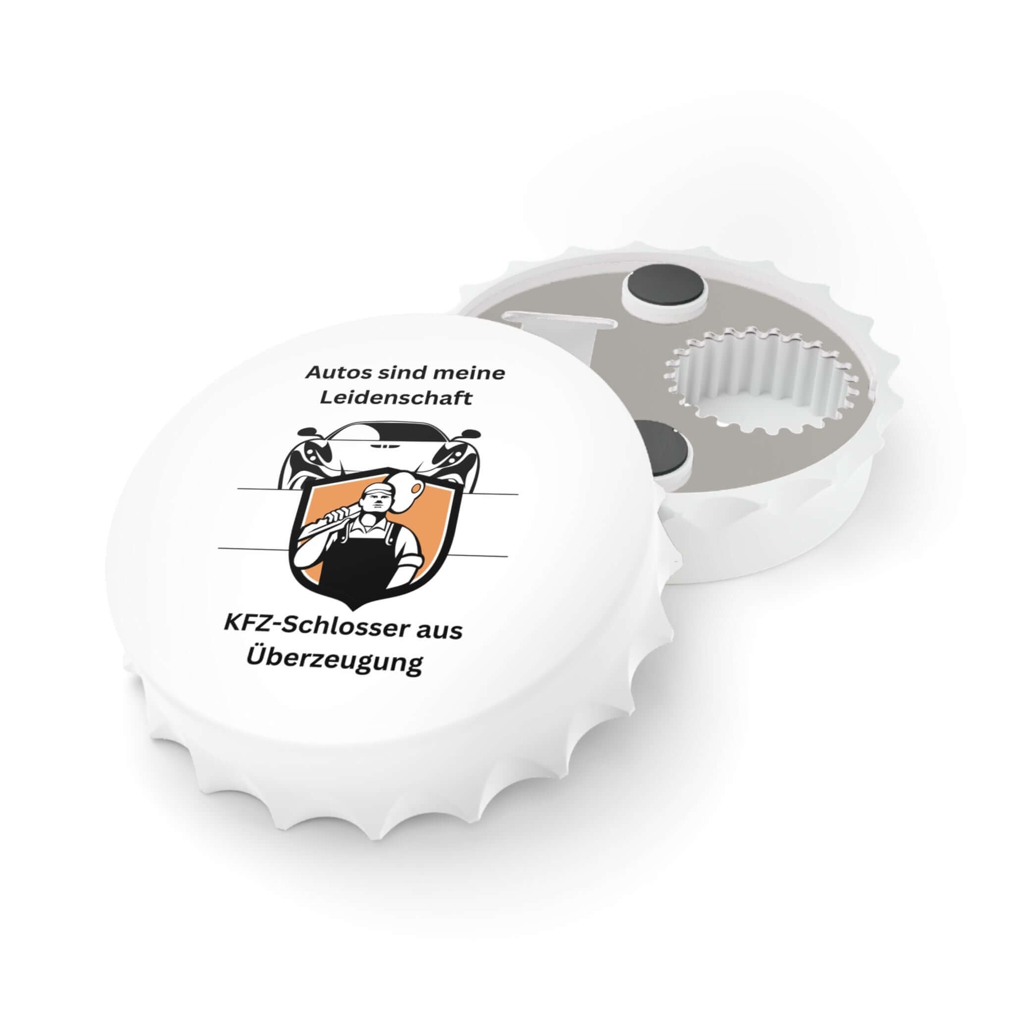 Flaschenöffner – Geschenk für Automechaniker Ein Flaschenöffner, der nicht nur praktisch ist, sondern auch perfekt zum Beruf und Hobby passt. Mit seinem Automechaniker-Design wird er zum originellen Geschenk für alle Schrauber und Werkstatt-Fans.  Design: