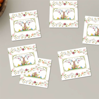 Quadratische Keramikuntersetzer, 6 Stück mit floralem Design, UV-Druck auf der Vorderseite, ideal für Tischschutz.