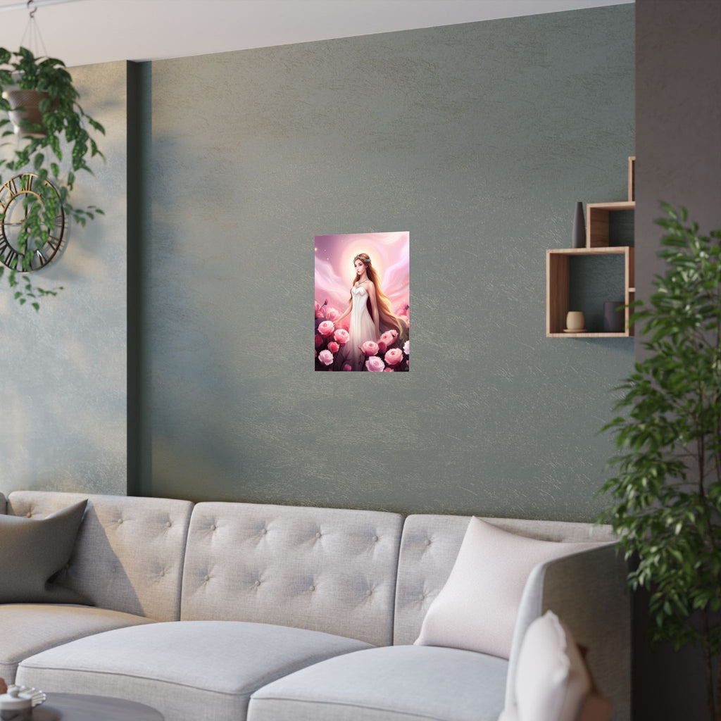 Wunderliches Feen-Satin-Poster, Ätherischer Kunstdruck