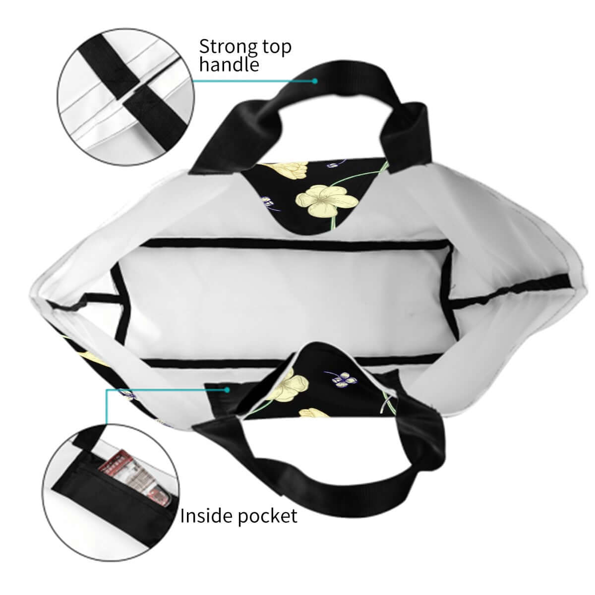 Große Schultertasche für Damen mit starkem Tragegriff und Innentasche, 100 % Polyester, Produktgröße 19,7"x15,7"x5,9".