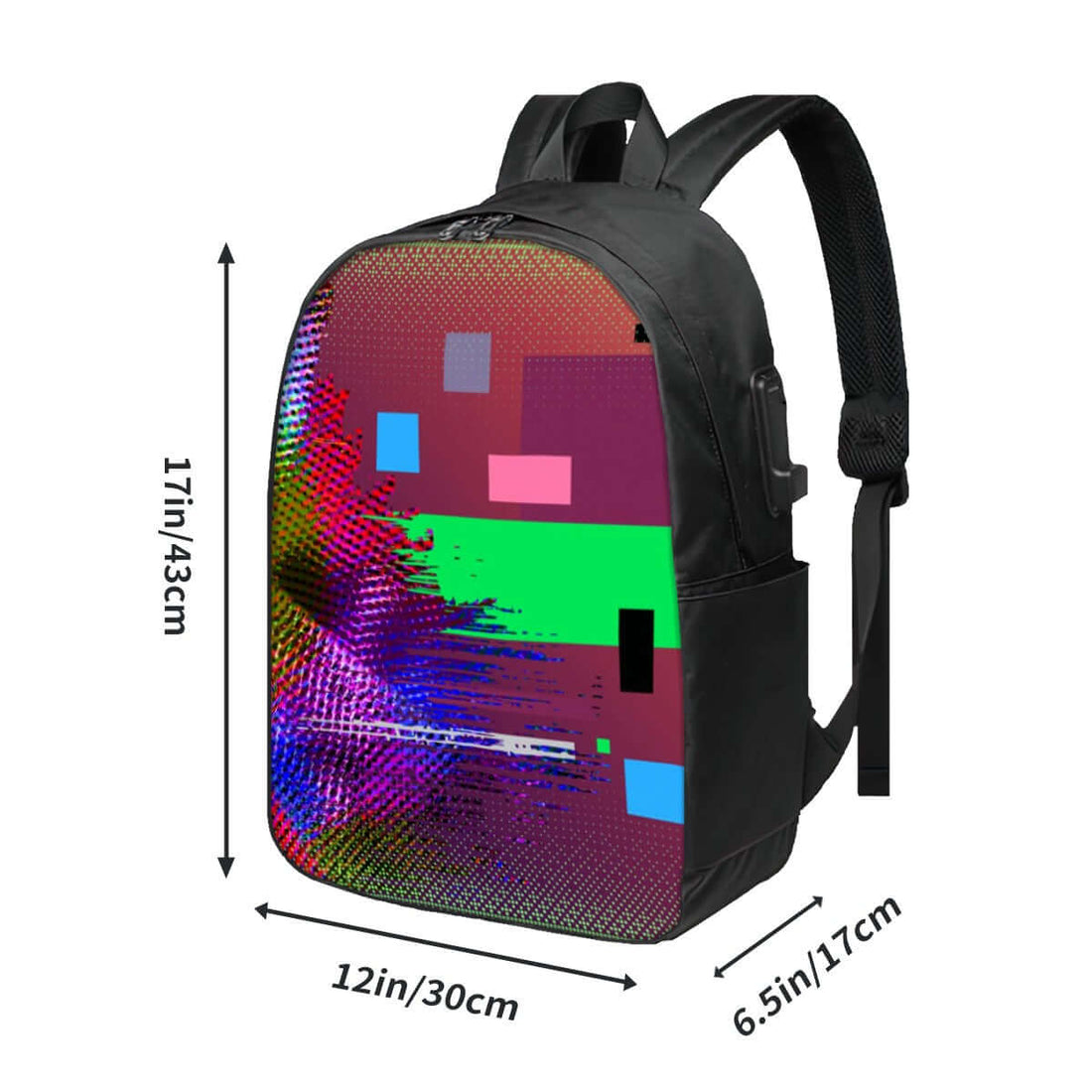 Oxford Reise-Laptop-Rucksack mit USB-Anschluss, 12&