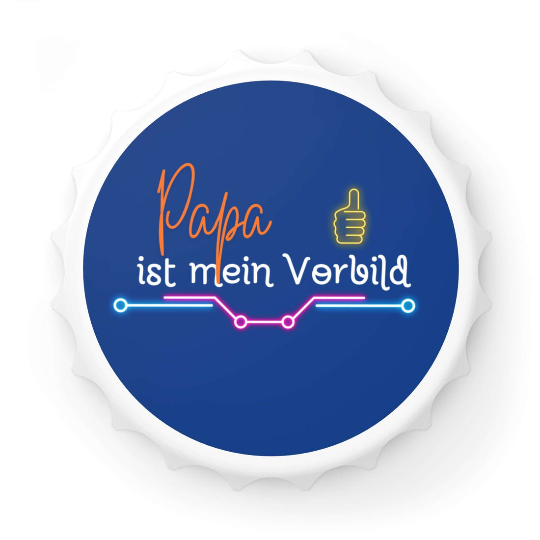 Flaschenöffner – „Papa ist mein Vorbild“ Ein Flaschenöffner, der nicht nur praktisch ist, sondern auch eine liebevolle Botschaft vermittelt. Mit dem Spruch „Papa ist mein Vorbild“ wird er zum perfekten Geschenk, das Wertschätzung und Humor vereint.  Desig
