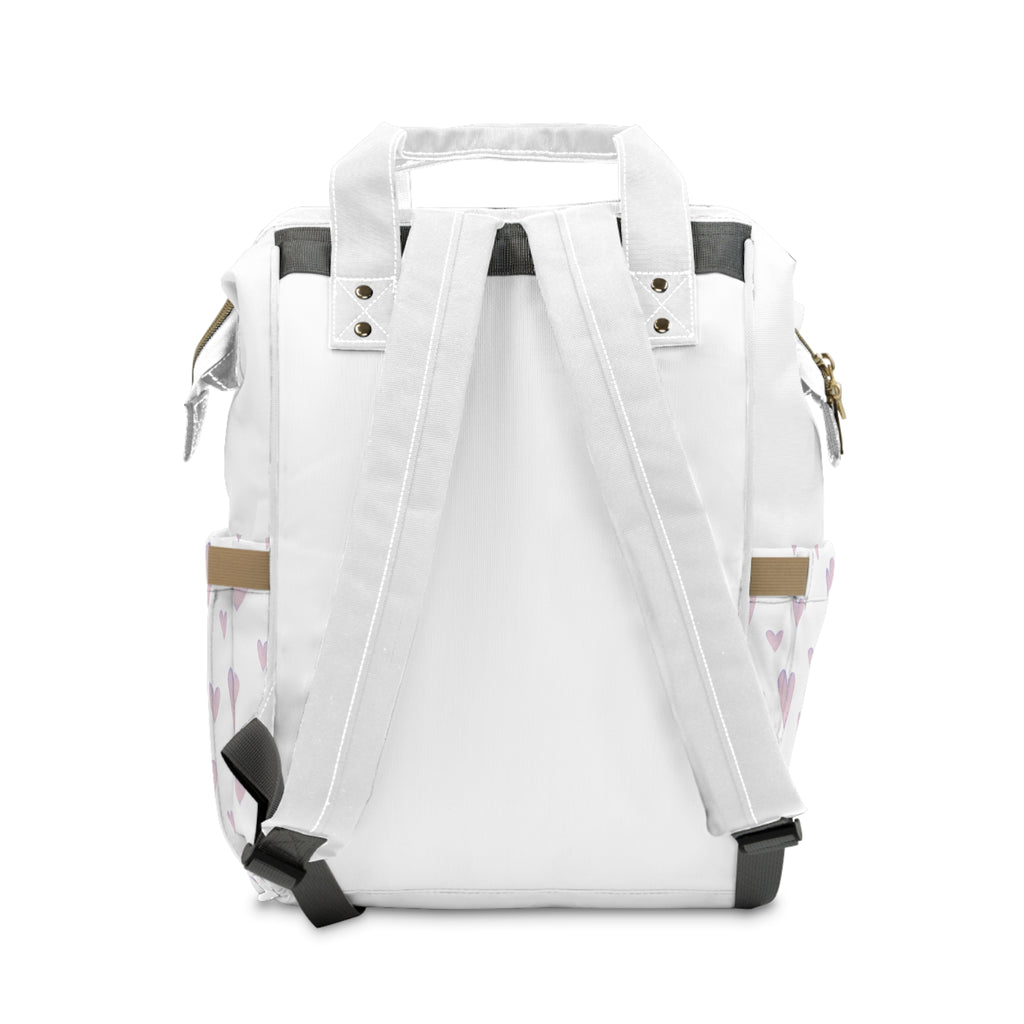 Süßer multifunktionaler Wickelrucksack mit Herz-Design – ideal für junge Mütter Gurte