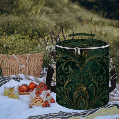 Camping-Kühltasche tragbar, isoliert, wasserdicht, aus Polyester mit einzigartigem Sublimationsdesign, perfekt für Outdoor-Aktivitäten.