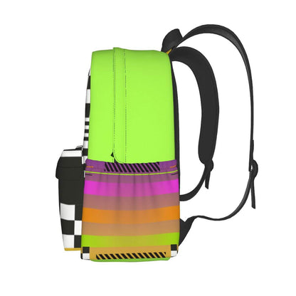 Geräumiger Oxford-Rucksack mit Seitentaschen, aus hochwertigem Oxford-Stoff gefertigt, ideal für Schule oder Reisen.