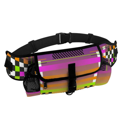 Hüfttasche für das Outdoor-Training von Haustieren mit buntem Design und praktischen Fächern.