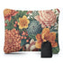 Aufblasbares Campingkissen mit Blumenmuster, bequem für Reisen und Zelten, enthält Polyesterbezug und Tasche, Größe 15,8"x12,6"x4,3"