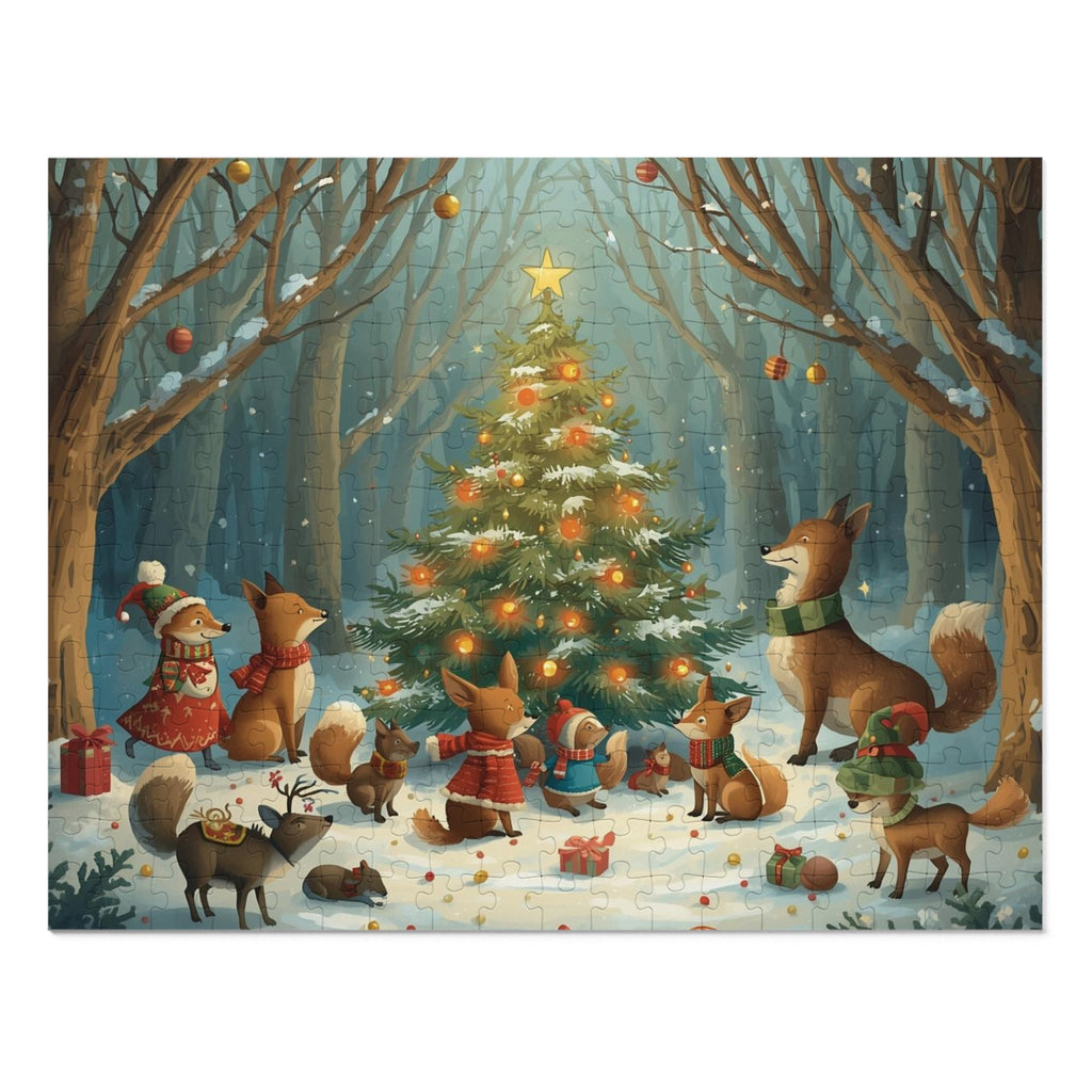 Festliches Winter-Puzzle für Familienspaß