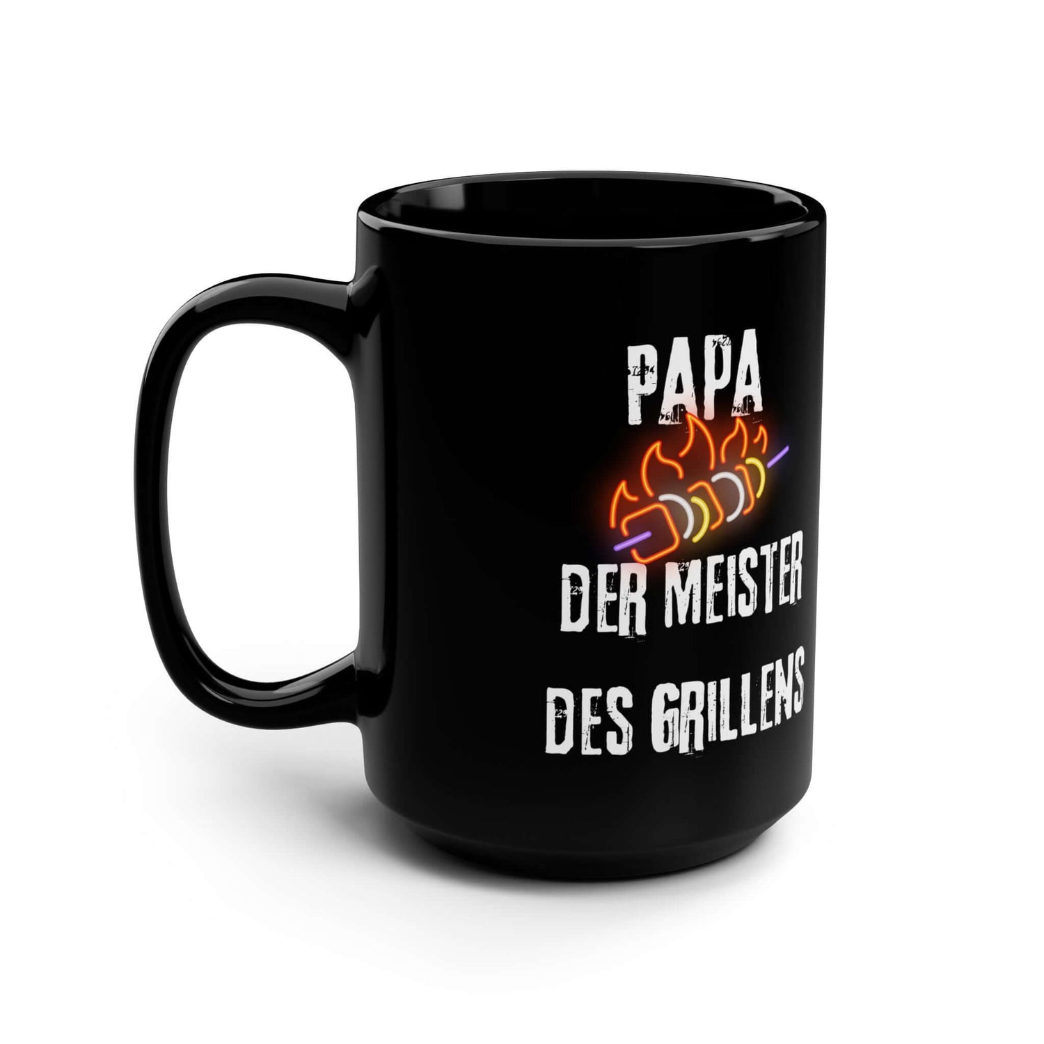 Kaffeetasse – „Papa Der Meister Des Grillens“ Eine Tasse, die nicht nur praktisch ist, sondern auch eine humorvolle Botschaft vermittelt. Mit dem Spruch „Papa Der Meister Des Grillens“ wird sie zum perfekten Geschenk für alle Grillmeister.  Design: Auffäl