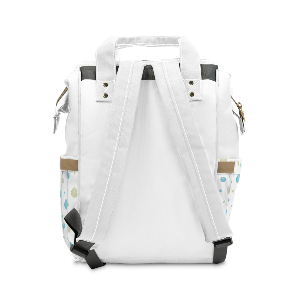 Fun Dot multifunktionaler Wickelrucksack für Eltern weiß rücken