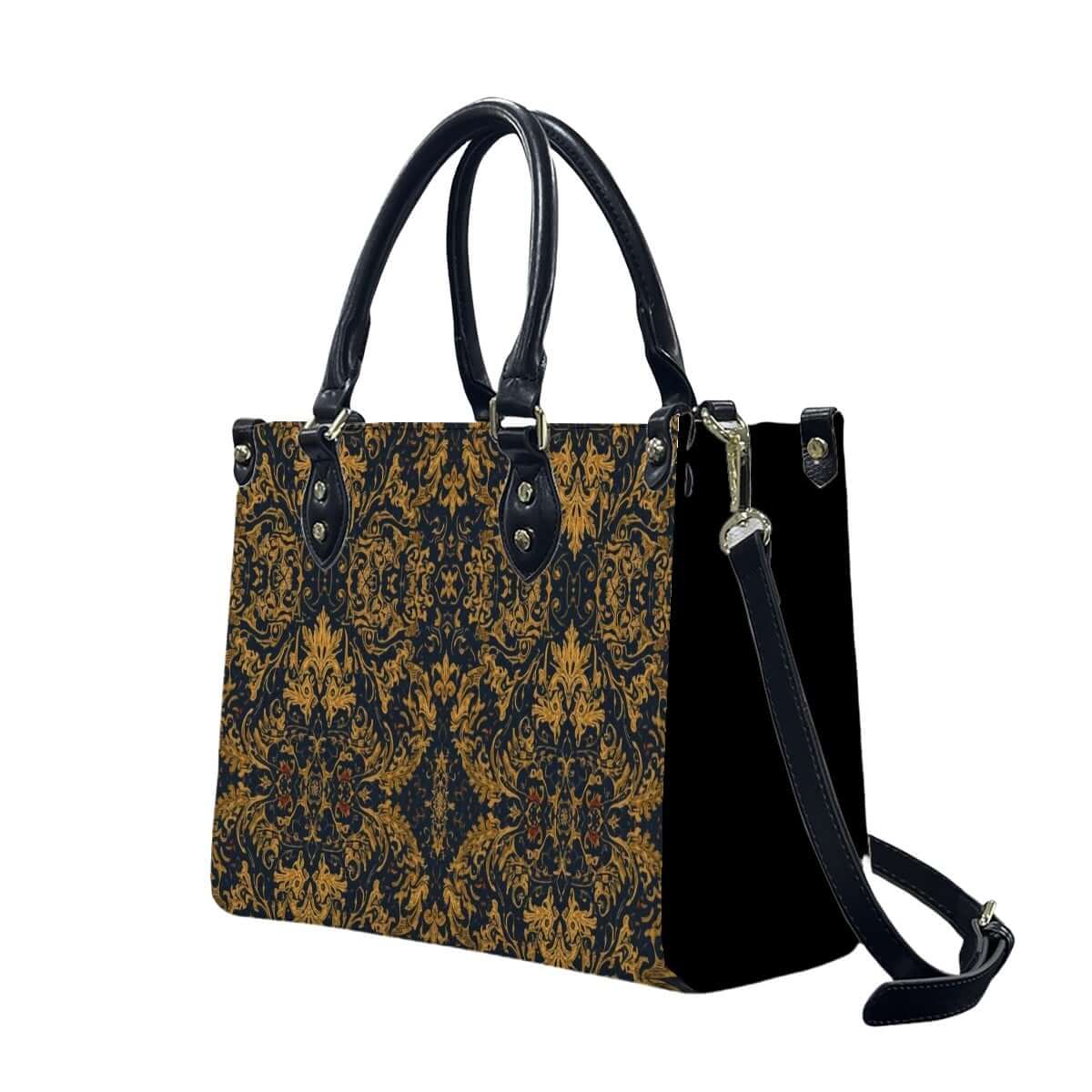 PU Tote Bag for Women with black handles and elegant pattern design. Perfect PU-Tragetasche für Damen. Details für PU-Tragetasche für Damen ansehen.