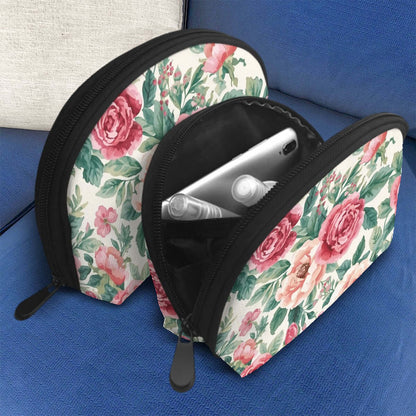 Aufbewahrungsbeutel-Set (2 Stück) in floralem Design, große und kleine Größe, mit Reißverschluss, aus Polyester, ideal für verschiedene Bedürfnisse.