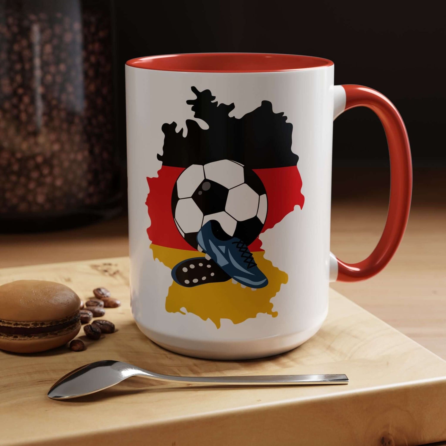 Details für Kaffeetasse Deutschland – Fußballmotiv