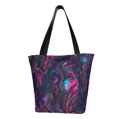 Bunte Schultertasche zum Einkaufen für Damen, aus Polyester, Größe 11"x7"x13", ideal als modisches Accessoire.