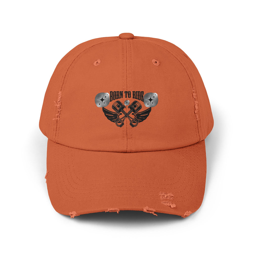 Unisex Distressed Cap orange
