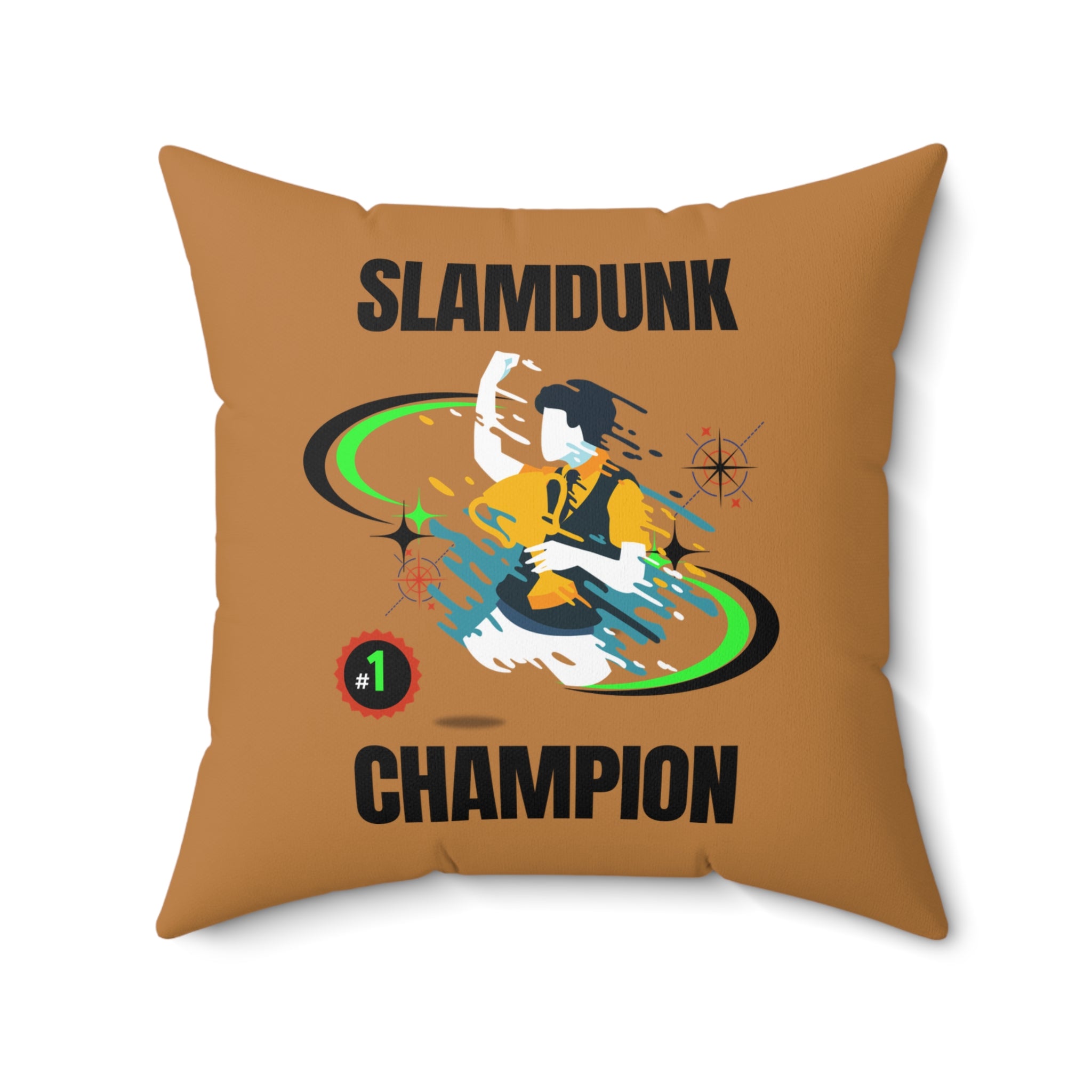 Slam Dunk Champion Pillow, Basketball in Hellbraun