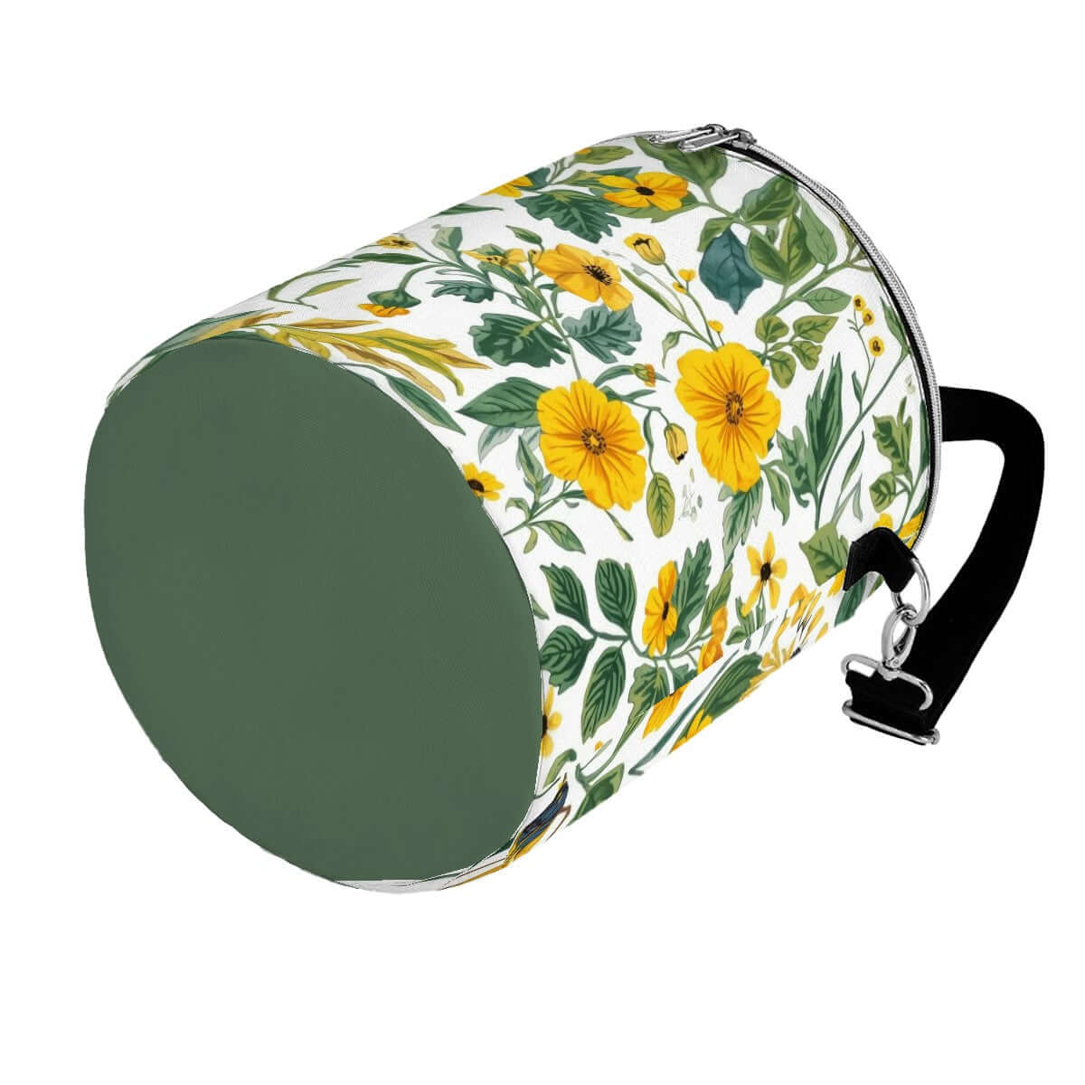 Camping-Kühltasche mit Blumenmuster, tragbar, isoliert, wasserdicht, aus Polyester, mit Sublimationsdrucktechnik, 11,8"x10,0" groß.