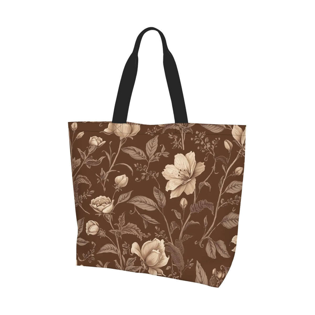 Große Schultertasche für Damen aus 100% Polyester mit floralem Muster, Maße 19,7"x15,7"x5,9". Stilvolle und geräumige Handtasche.