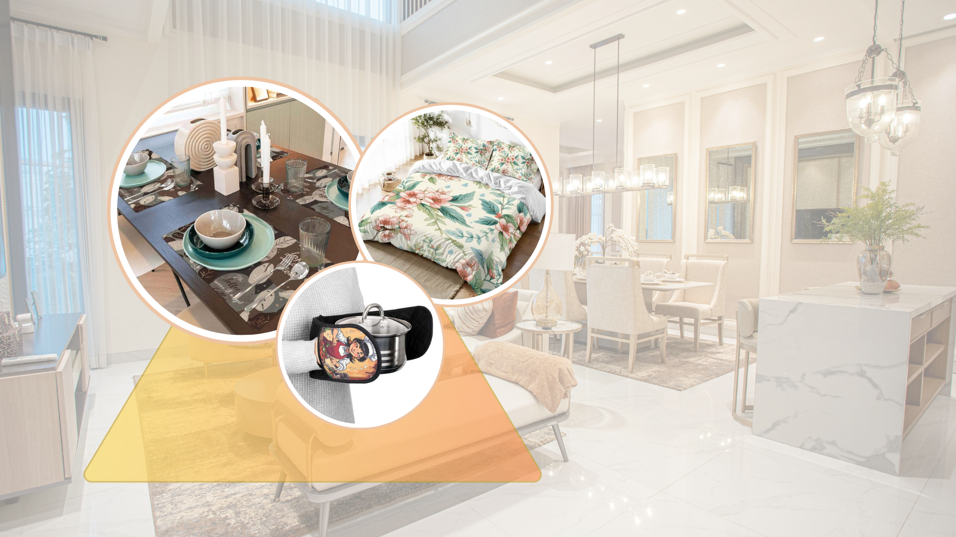 Header  mit bewegliche Bilder mit Wohnaccessoires