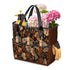 Gartengerätetasche aus Oxford-Stoff mit Blumendesign, gefüllt mit Gartengeräten und Blüten, langlebig und wasserdicht für Langzeitgebrauch.