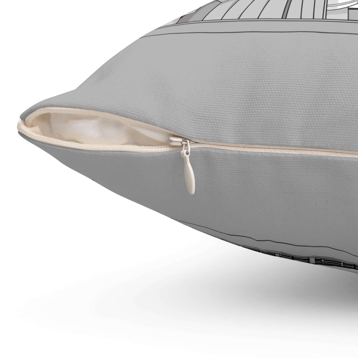 Anime-inspiriertes quadratisches Kissen - Design-Familientruhe