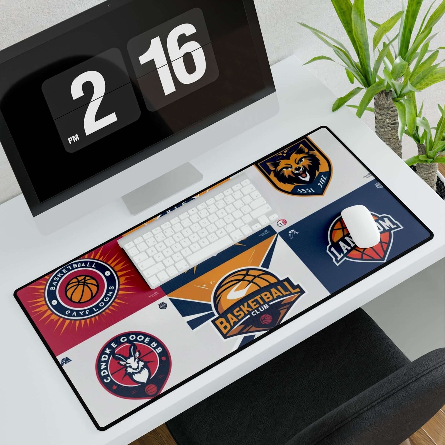 Basketball Schreibtischmatten, Personalisierte Schreibtischaccessoires - Design-Familientruhe