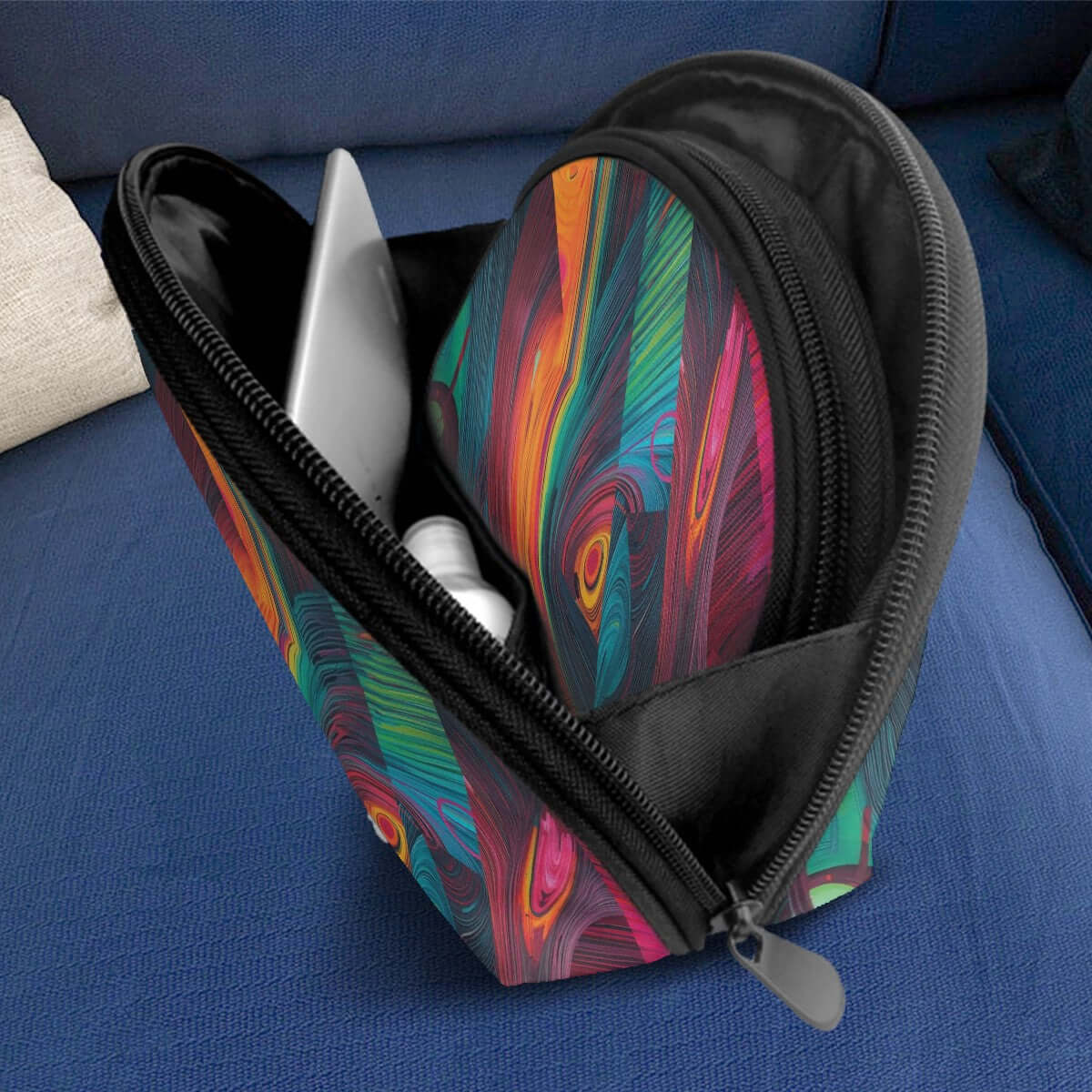 Storage Bags Set of 2 in polyester with vibrant design, large capacity and zipper close, ideal for organizing accessories. Details für PU-Tragetasche für Damen ansehen.