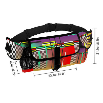 Hüfttasche für das Outdoor-Training von Haustieren mit buntem Design und praktischen Maßen.