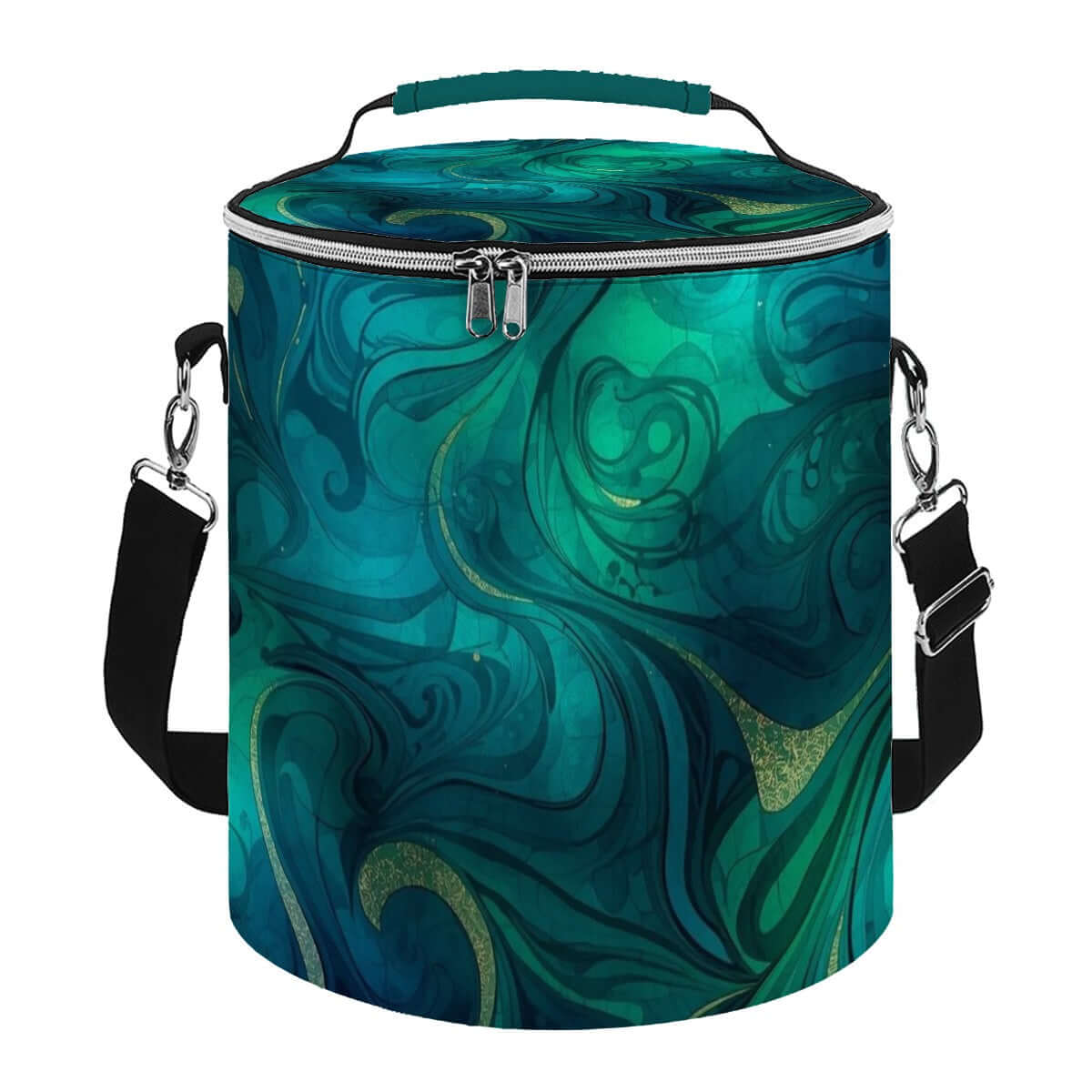 Camping-Kühltasche isoliert wasserdicht tragbar in modernem Design, 11,8x10,0 Zoll, Polyestermaterial, Sublimationsdruck