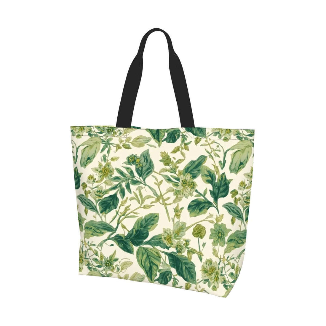 Große Schultertasche für Damen mit floralem Design, aus 100 % Polyester, einseitiger Druck, leicht und wasserabweisend.