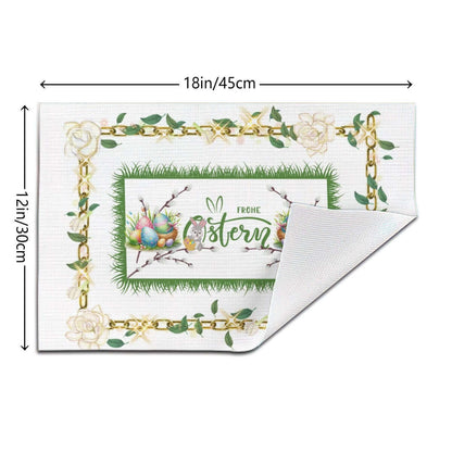 Tischset aus gewebtem PVC mit Osterdesign, hitzebeständig und rutschfest, 18x12 Zoll. Details für Tischset aus gewebtem PVC ansehen.