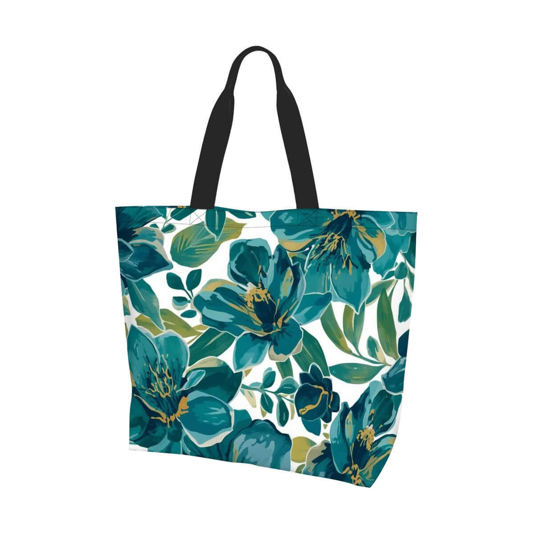 Große Schultertasche für Damen mit floralem Design, wasserabweisend, aus 100 % Polyester, Größe 19,7"x15,7"x5,9", ideal für Alltag.