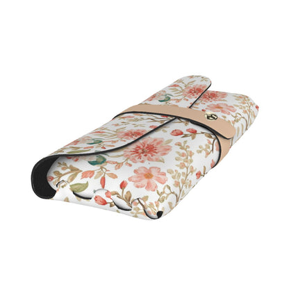 Brillenetui aus PU-Leder mit floralem Design, ideal zur sicheren Aufbewahrung von Brillen, 6,7"x3,5" mit UV-Druck und Nylonfutter.