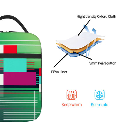 Lunchtasche mit ein schönes Design aus Oxford-Stoff, zeigt Schichten zur Wärmeisolierung mit PEVA-Beschichtung. Tragbare Reise-Kosmetiktasche.