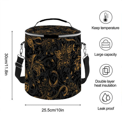 Camping‑Kühltasche - Tragbar, isoliert, wasserdicht, 11,8"x10" Design, doppelte Wärmeisolierung, große Kapazität, tropfsicher