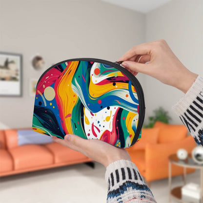 Colorful polyester Storage Bags Set of 2 with sublimation print, large capacity and zipper closure, perfect for organization.