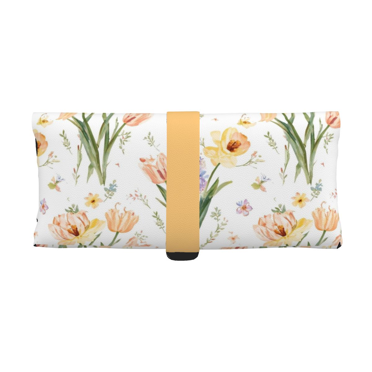 Brillenetui aus PU-Leder mit floralem Design, 6,7"x3,5", Mikrofaser PU-Leder, UV-Druck, ideal zum Schutz von Gläsern.