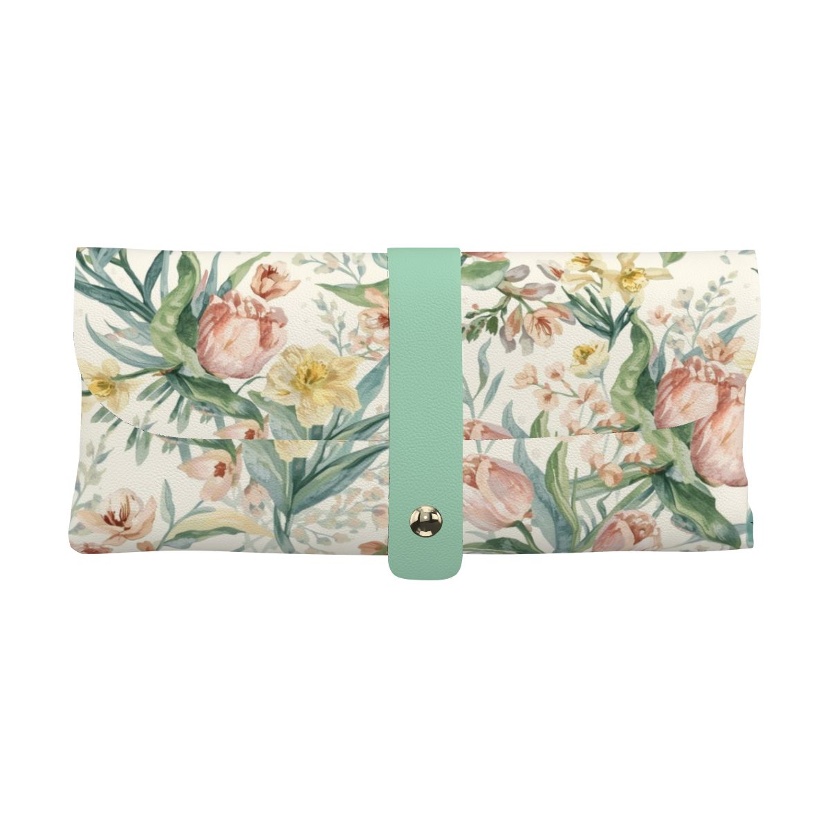 Florales Brillenetui aus PU-Leder, UV-Druck mit vielseitigem Design, Mikrofaser-Auskleidung, schützt Gläser, elegant und funktional