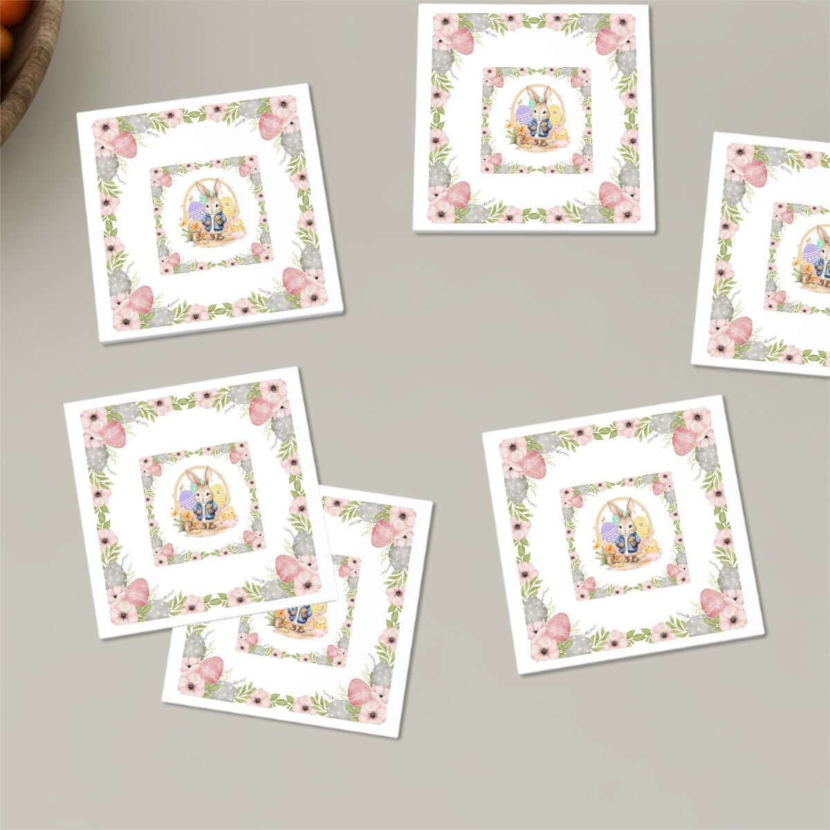 Quadratische Keramikuntersetzer, 6 Stück mit einseitigem Design und UV-Druck, perfekt für den täglichen Gebrauch, sicher und umweltfreundlich.