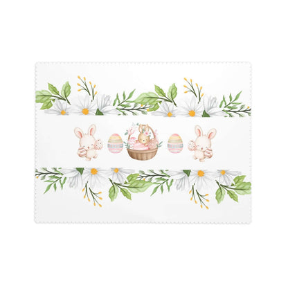 Rechteckige Tischdecke mit Wellenrand Ostermotiv, aus 100% Polyester, Größe 72"x54", einseitiger Druck, wasserdichter Stoff.