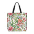Große Tragetasche mit floralem Muster, 100 % Polyester, einseitiger Druck, 19,6"x15,7"x5,9", luxuriöse Blumen-Optik.